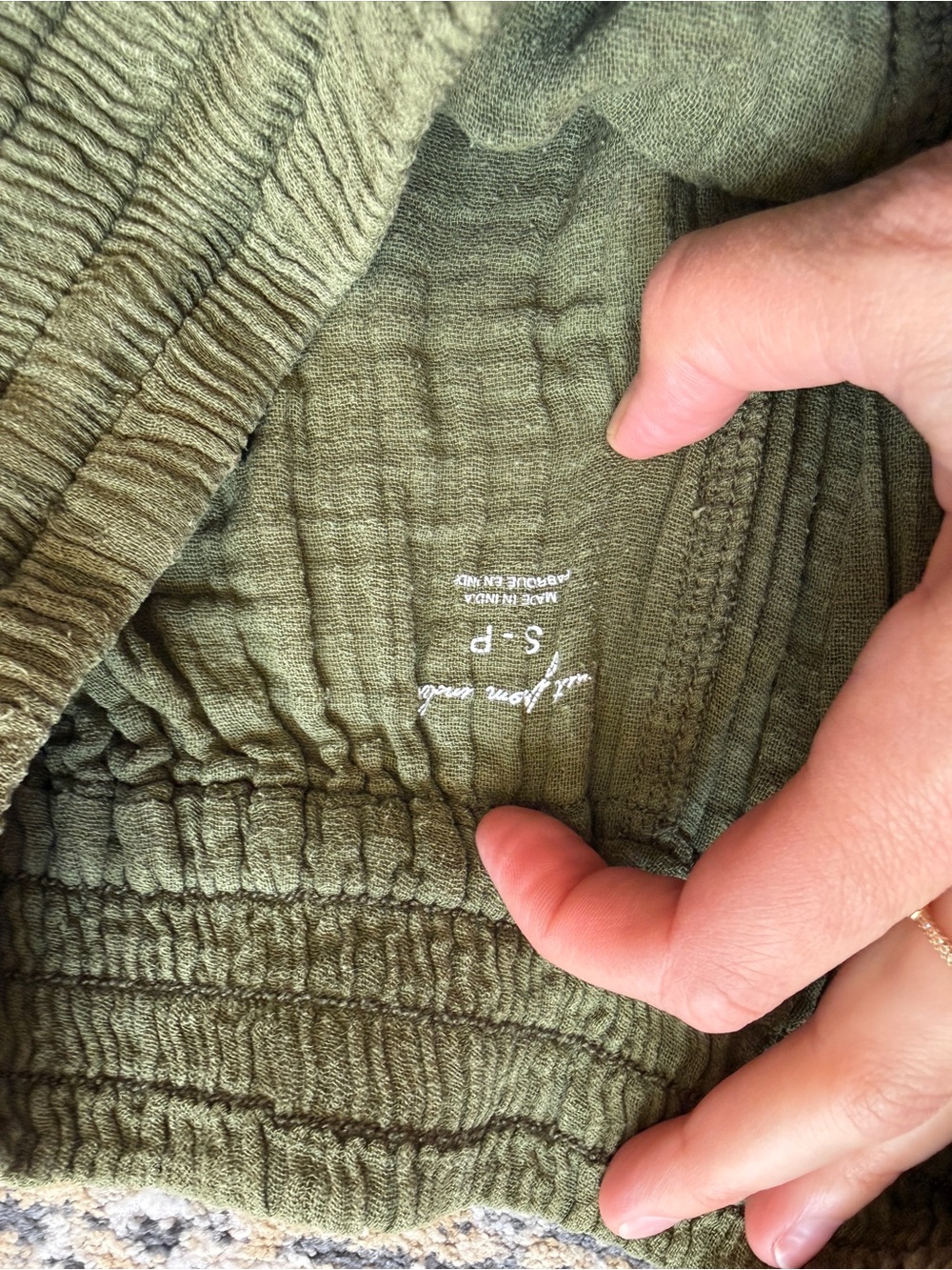 OUT FROM UNDER Cabot
Utility Lounge Pants, size S, khaki - Picture 3 of 7
